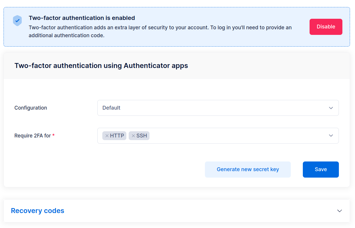 WebClient two-factor authentication