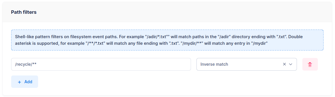 Recycle rule exclude path